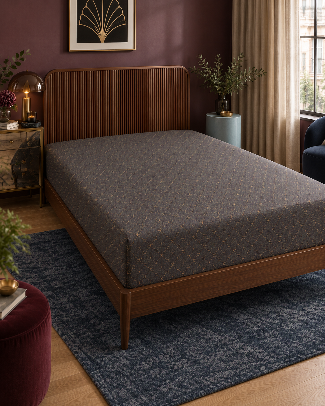 Champagne Noire Fitted Sheet