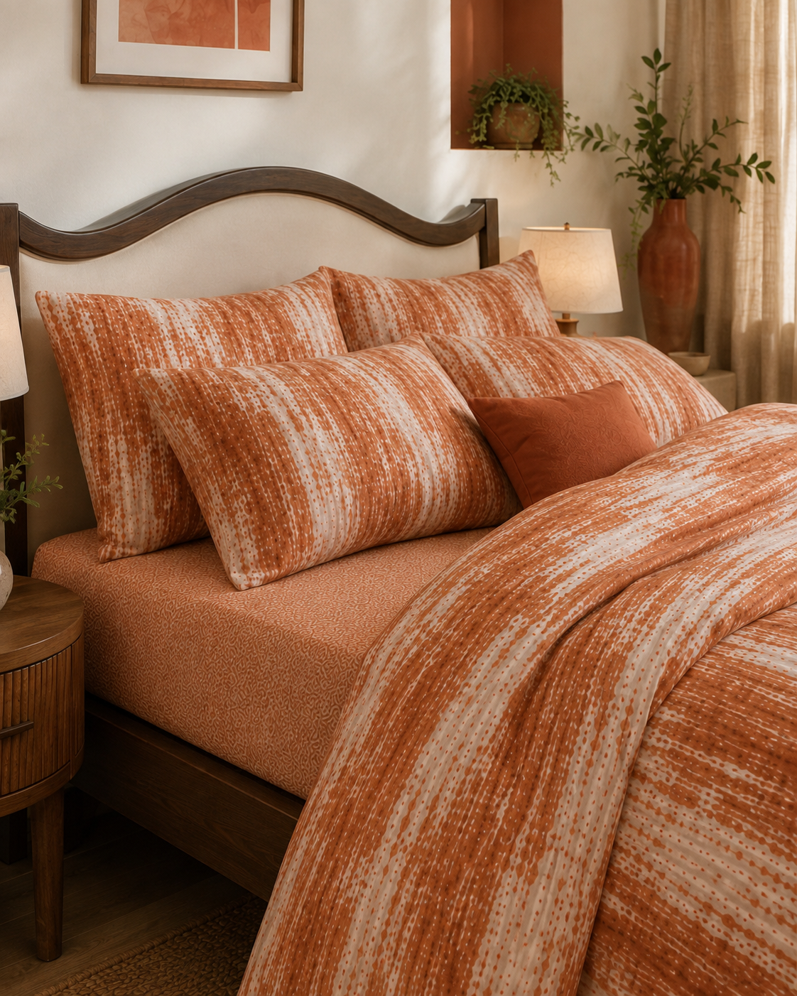Rust Terracotta Spare Pillowcase Pair
