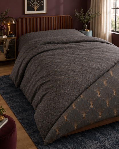 Champagne Noire Duvet Set