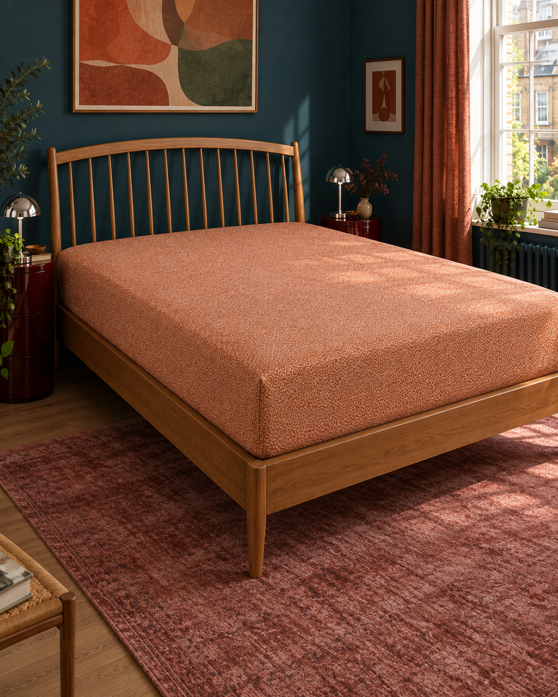 Rust Terracotta Fitted Sheet