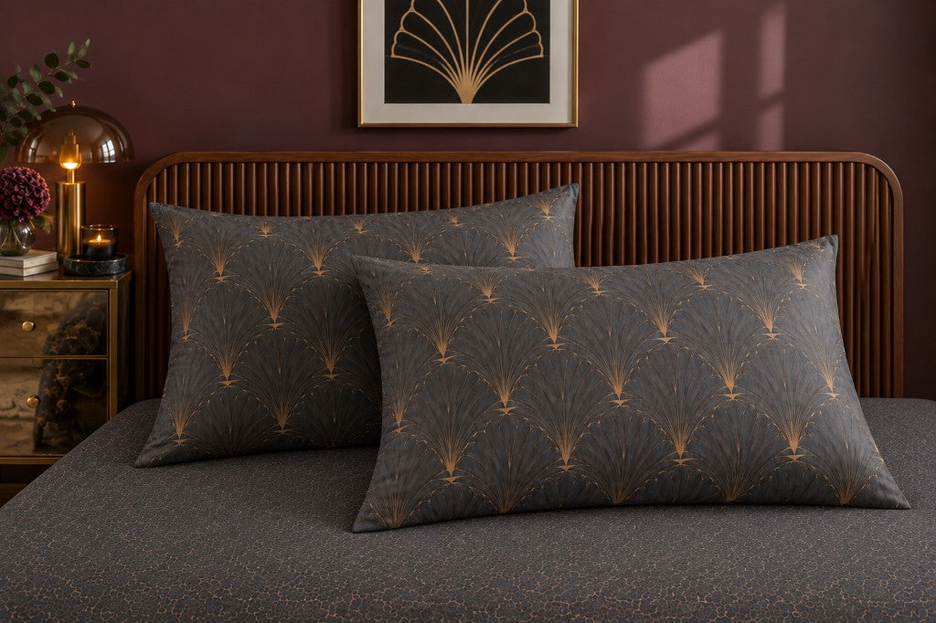 Champagne Noire pillowcase pair