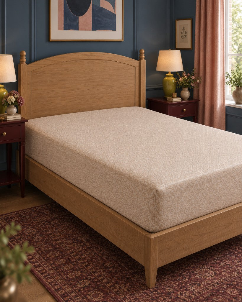 Ivory Dune printed fitted sheet