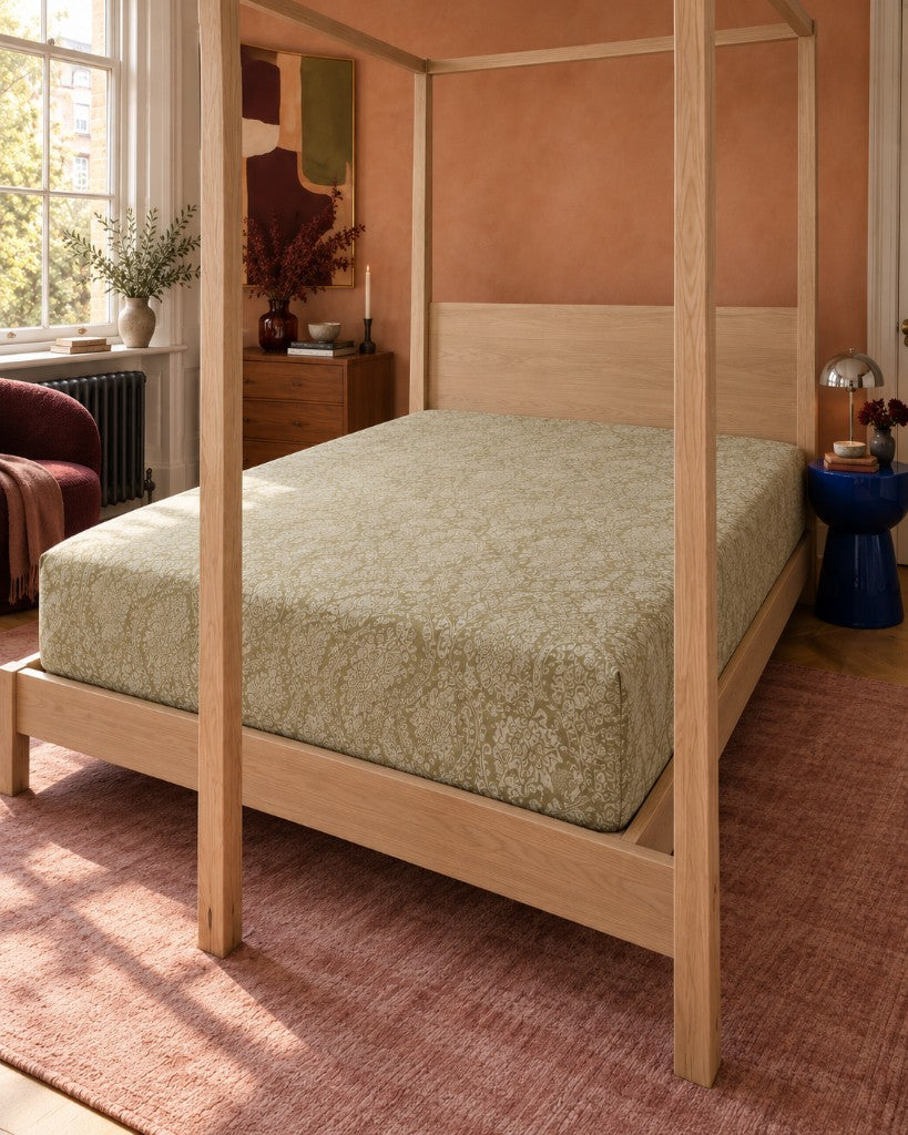 Olive Heritage printed fitted sheet